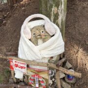 タヌキさん耳当て